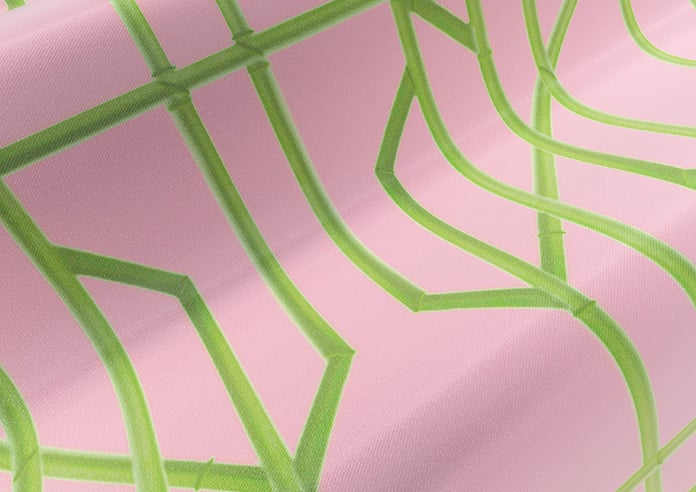 Bamboo Candy, Green Pink - Motorised Roman Blind - Image 4